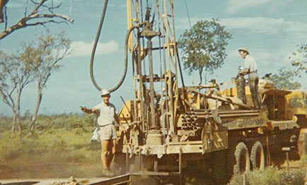 mineral drilling at nebo in 1971