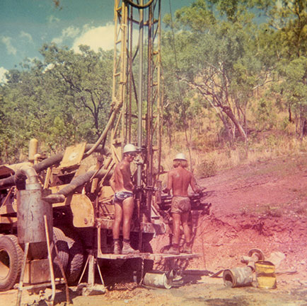drilling in the northern territory outback in 1974