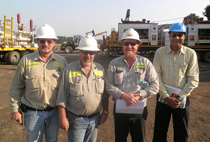 drilling team in India